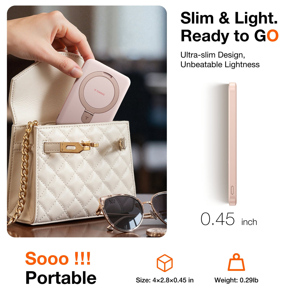 TORRAS EASYGO MagStand Power Bank 5k OR 10k mAh -Power Banks- TORRAS INC.