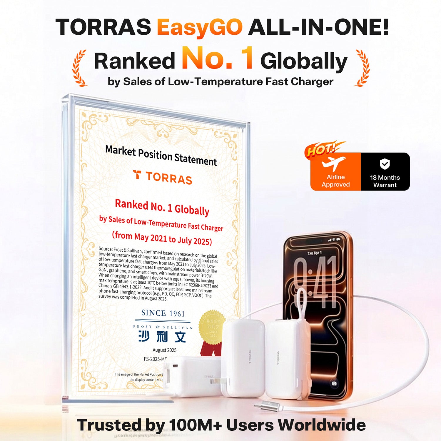 [US Plug] TORRAS EasyGo Power Bank：45w 10kmAh