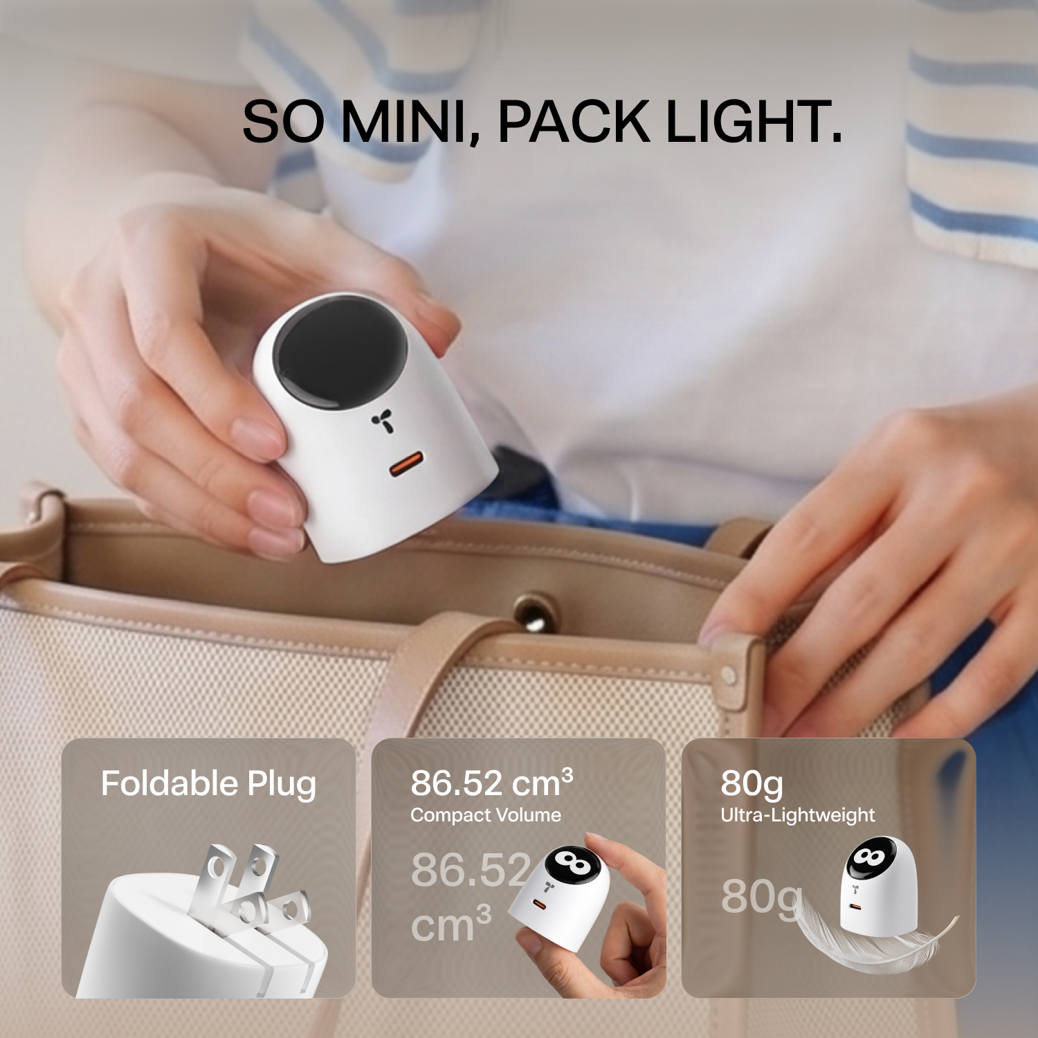 [US Plug] TORRAS FlashEye-Dot Smart Display Charger USB-C 45W