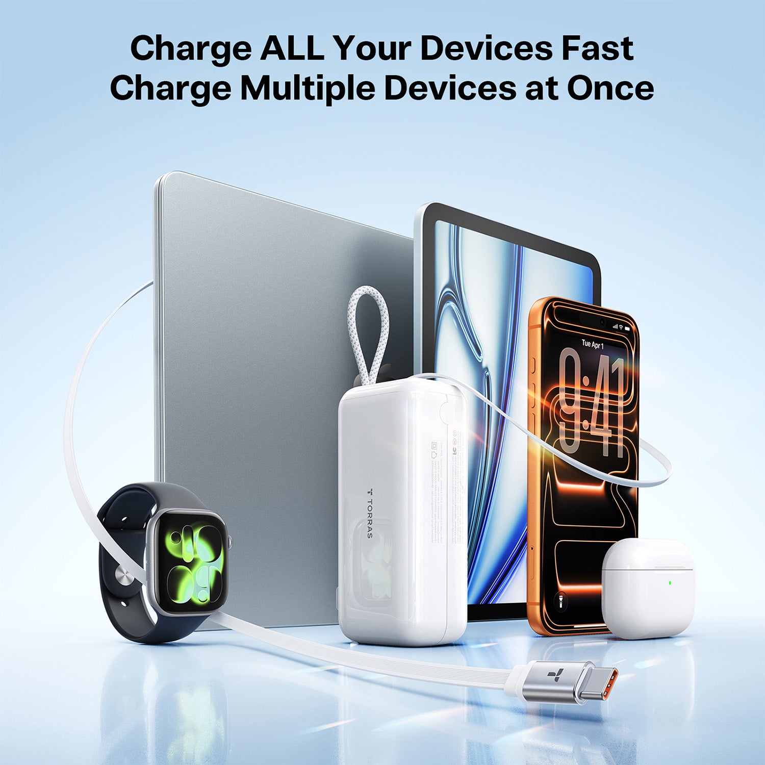 [US Plug] TORRAS EasyGo Lite Power Bank: 35w 10kmAh
