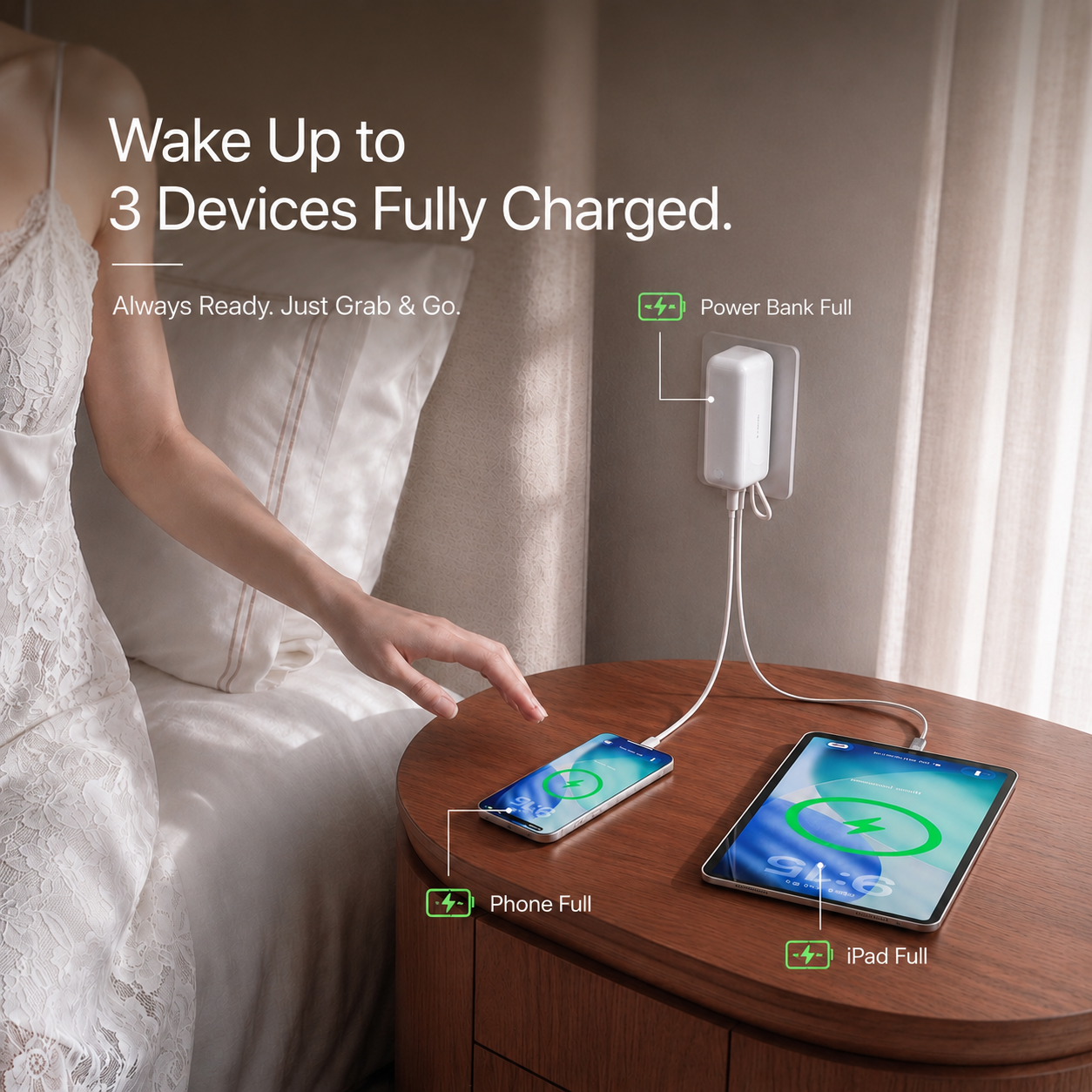 [US Plug] TORRAS EasyGo Power Bank：45w/35w USB-C 10kmAh