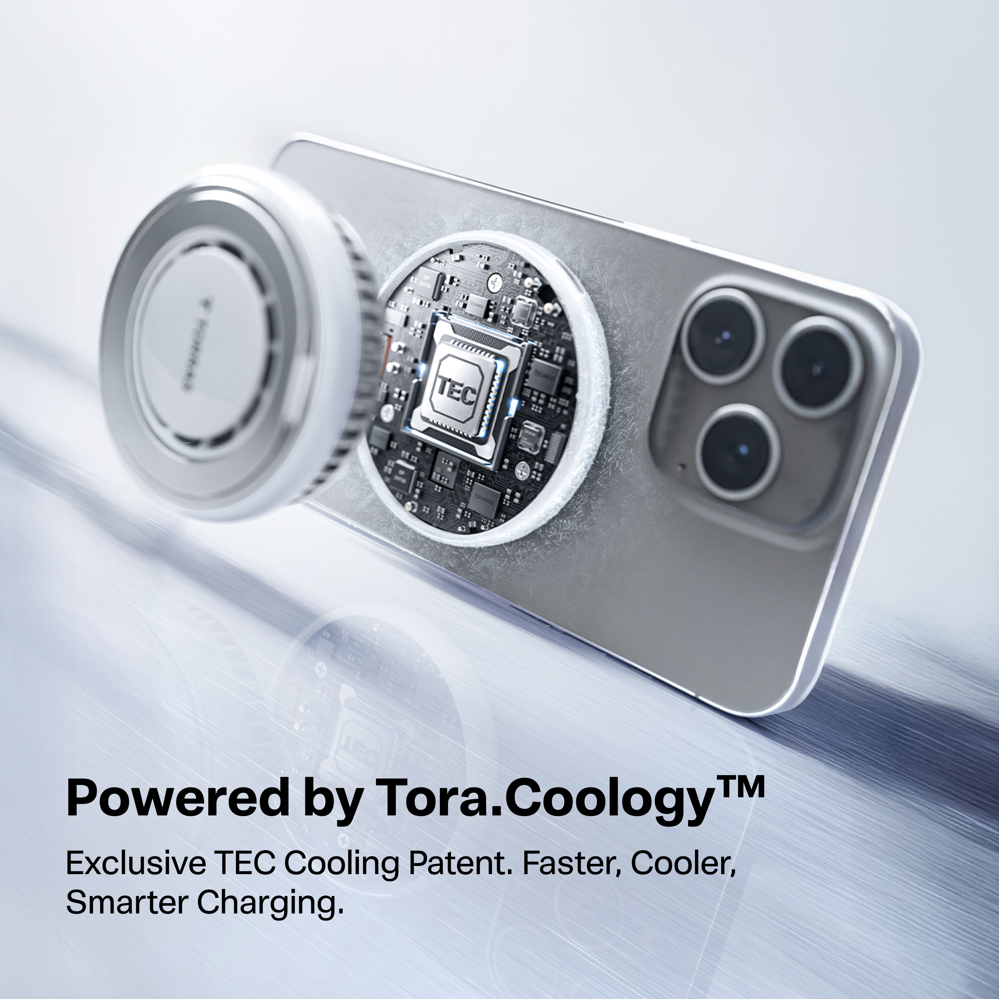 [US Only] PolarCircle Qi2 25W TEC Cooling Wireless Charger with Adapter