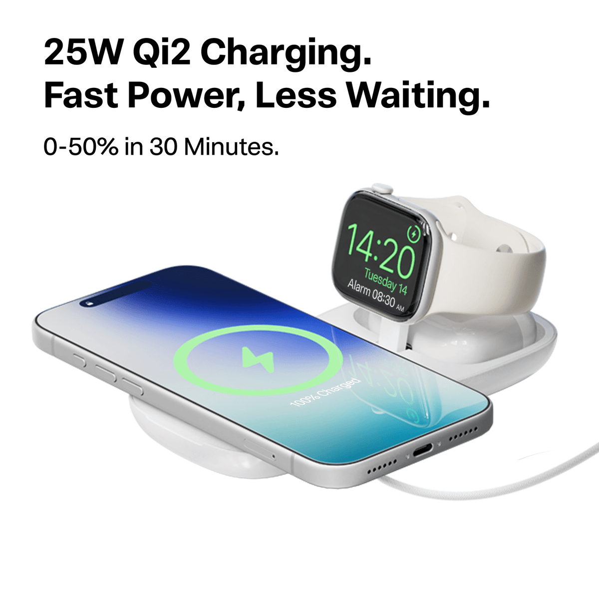 TORRAS 3-in-1 Pocket Qi2 25W Wireless Charger -Chargers- TORRAS INC.
