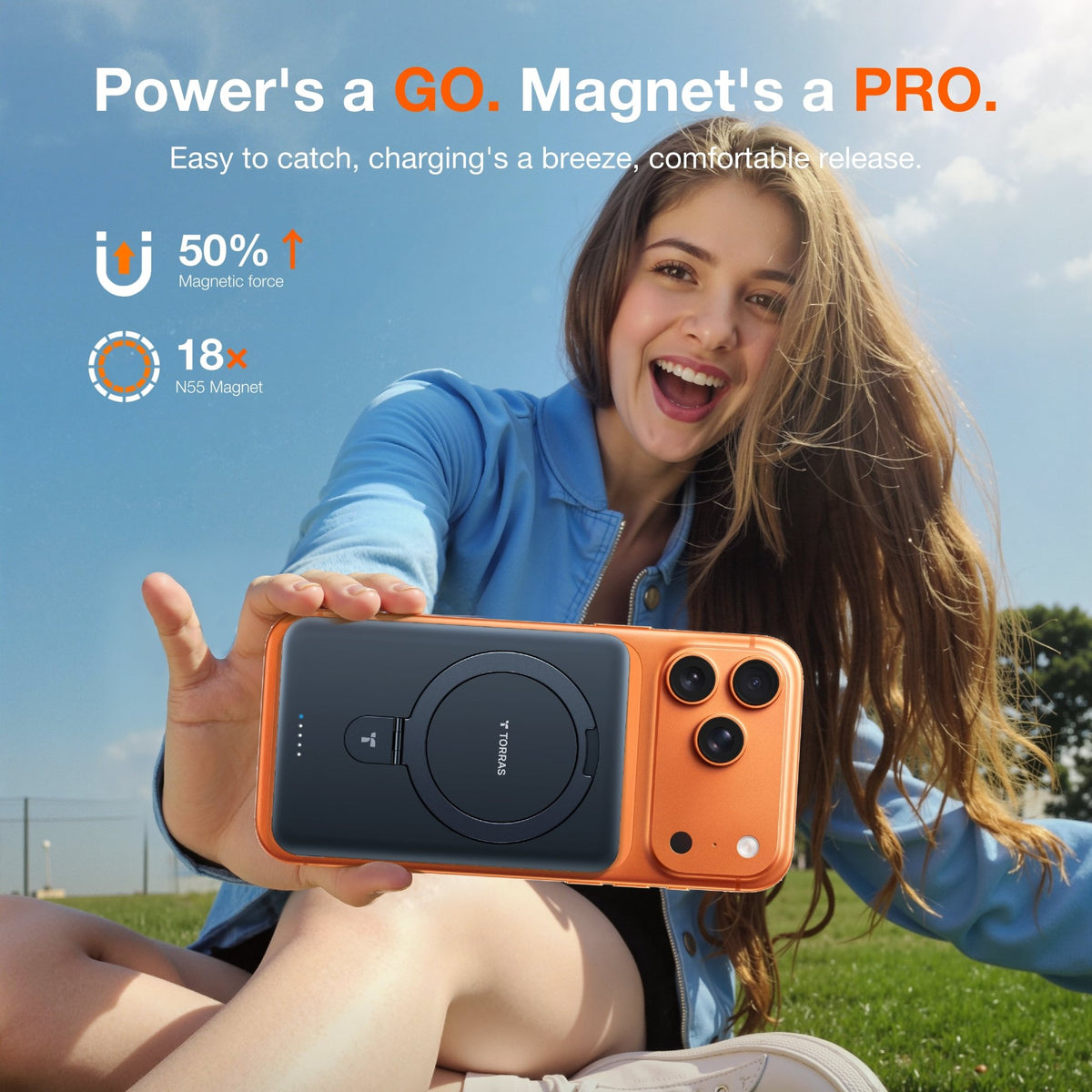 TORRAS EASYGO MagStand Power Bank 5k OR 10k mAh -Power Banks- TORRAS INC.