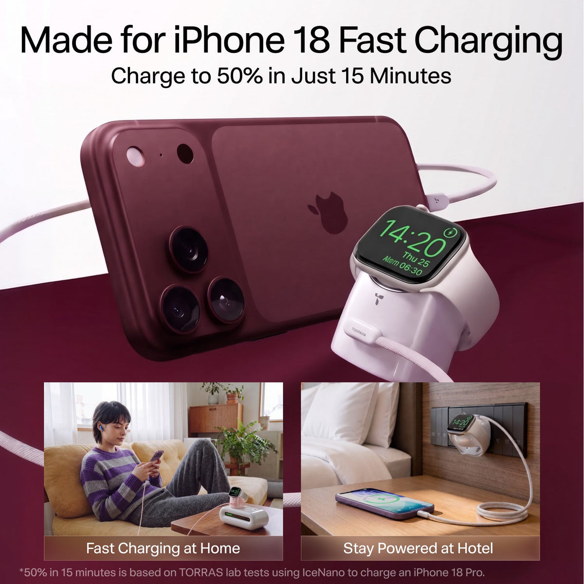 TORRAS FlashEye-O Low-Temp Fast Charger for iPhone 18 -Chargers- TORRAS INC.