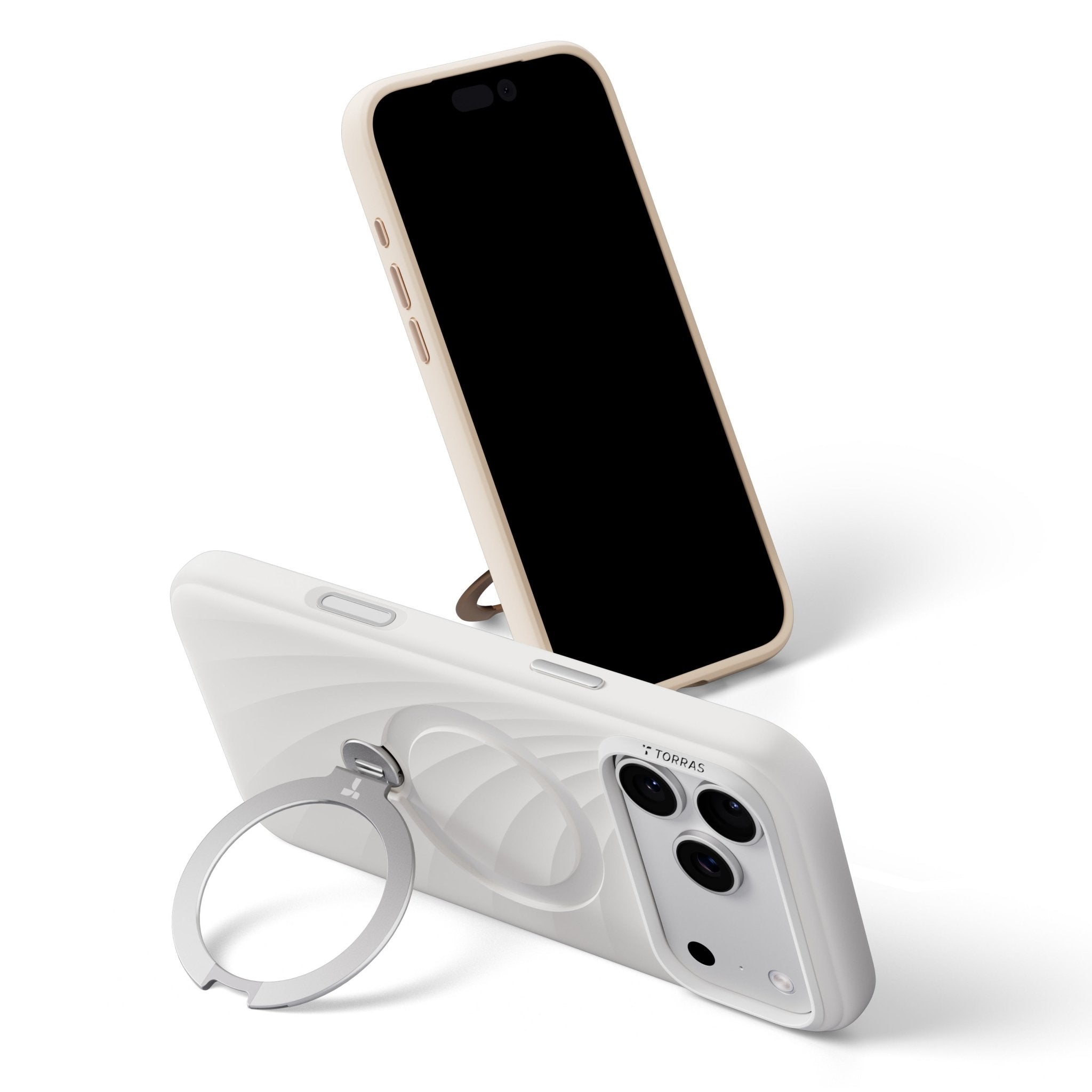 TORRAS Ostand Q3 Silicone iPhone17ホワイト TORRAS Ostand Q3 Silicone iPhone Case with Stand