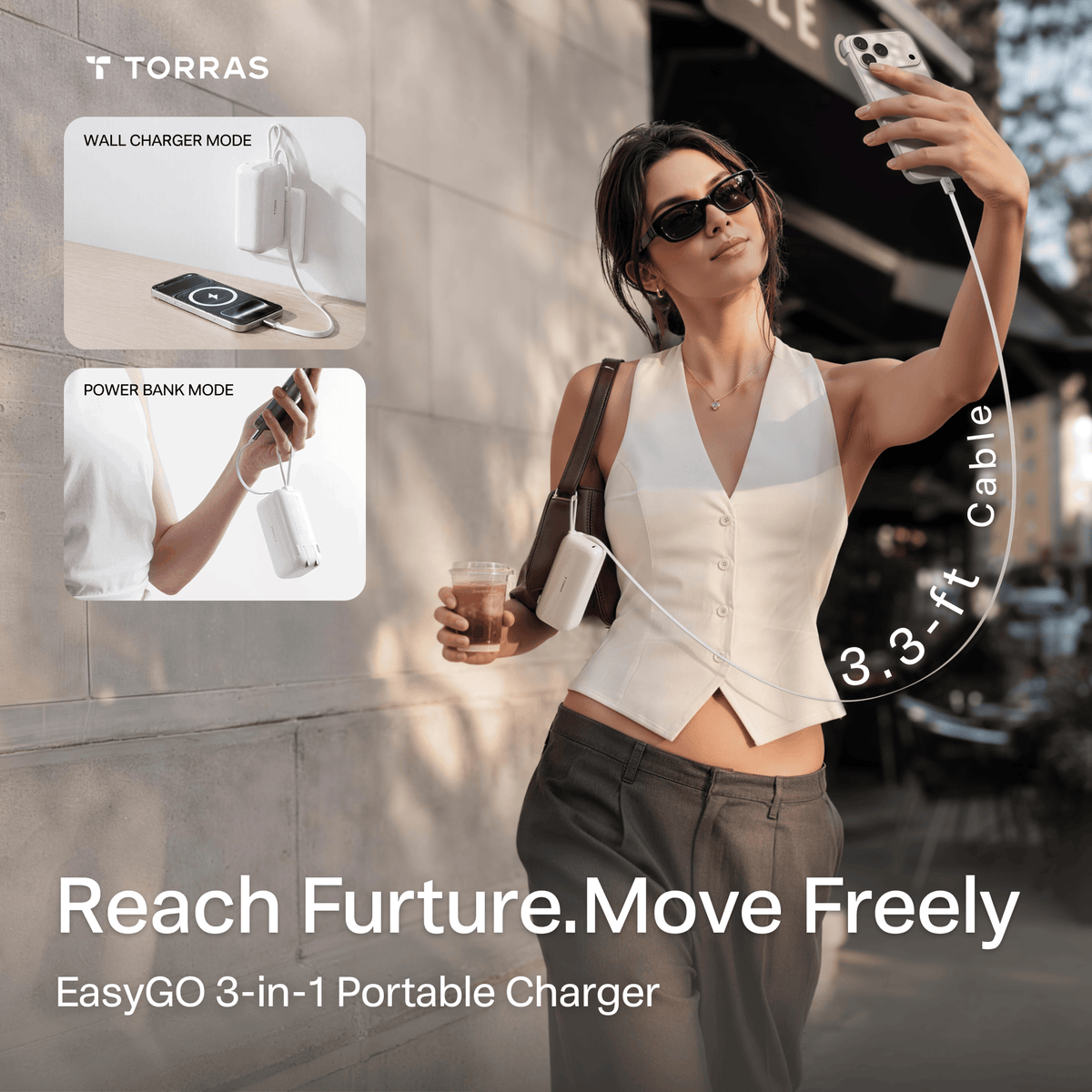 [US Plug] TORRAS EasyGo Power Bank：45w/35w USB-C 10kmAh -Power Banks- TORRAS INC.