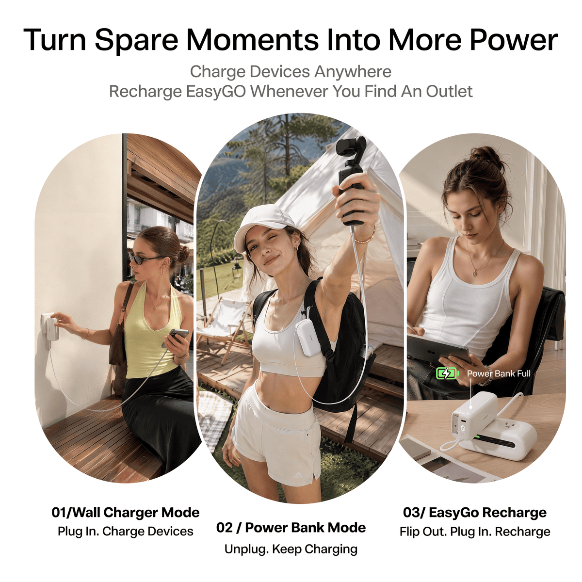 [US Plug] TORRAS EasyGo Power Bank：45w/35w USB-C 10kmAh -Power Banks- TORRAS INC.