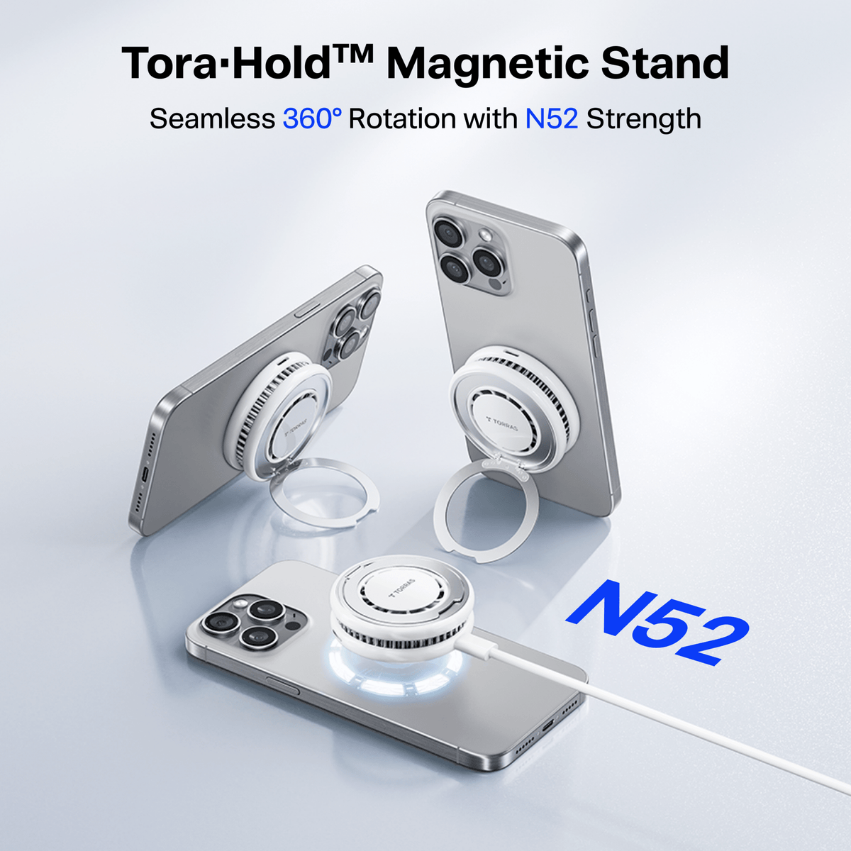 [US Only] PolarCircle Qi2 25W TEC Cooling Wireless Charger with Adapter -Chargers- TORRAS INC.