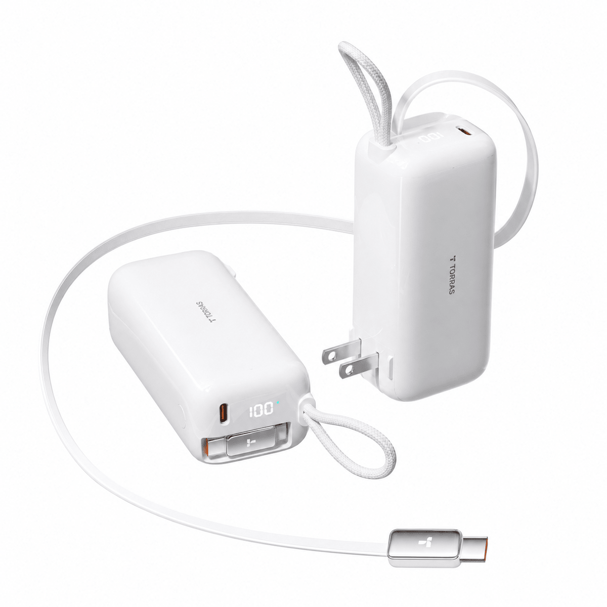 [US Plug] TORRAS EasyGo Power Bank：45w/35w USB-C 10kmAh -Power Banks- TORRAS INC.